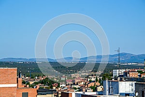 Views of the Sierra de Madrid from above, in Spain. photo